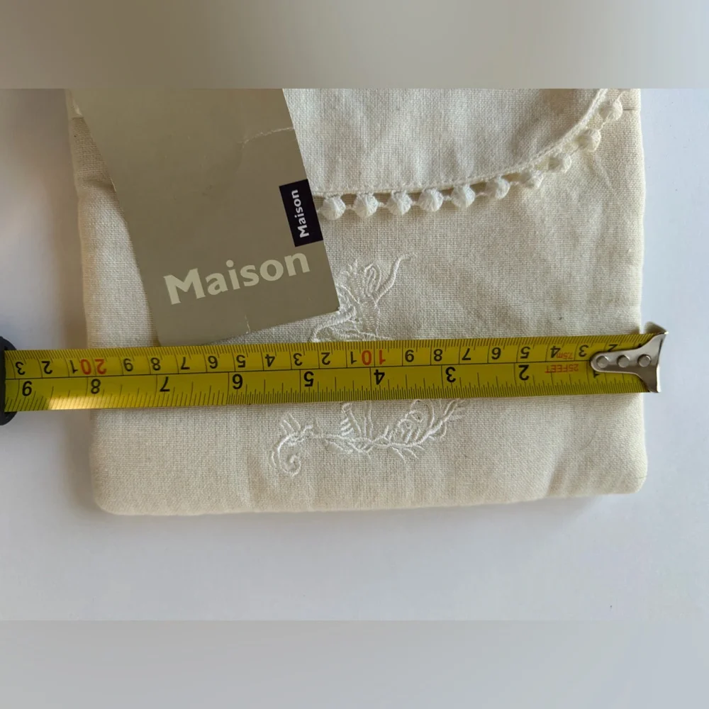 Madison Ivory Embroidered‎ Cosmetic Bag
